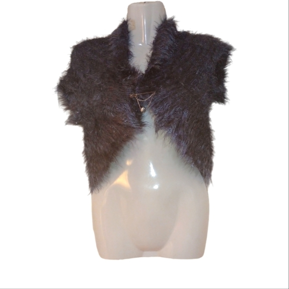 Gray Cover-up cardigan vest - Picture 1 of 5